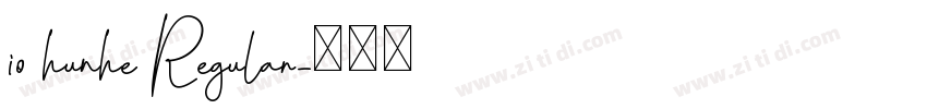 io hunhe Regular字体转换